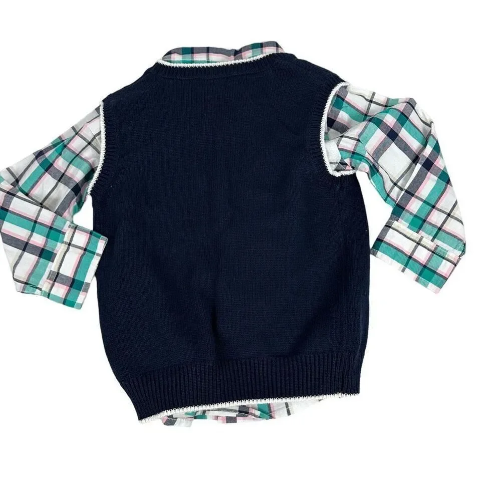 Gymboree Boys Button Up shirts and Vest size 2T